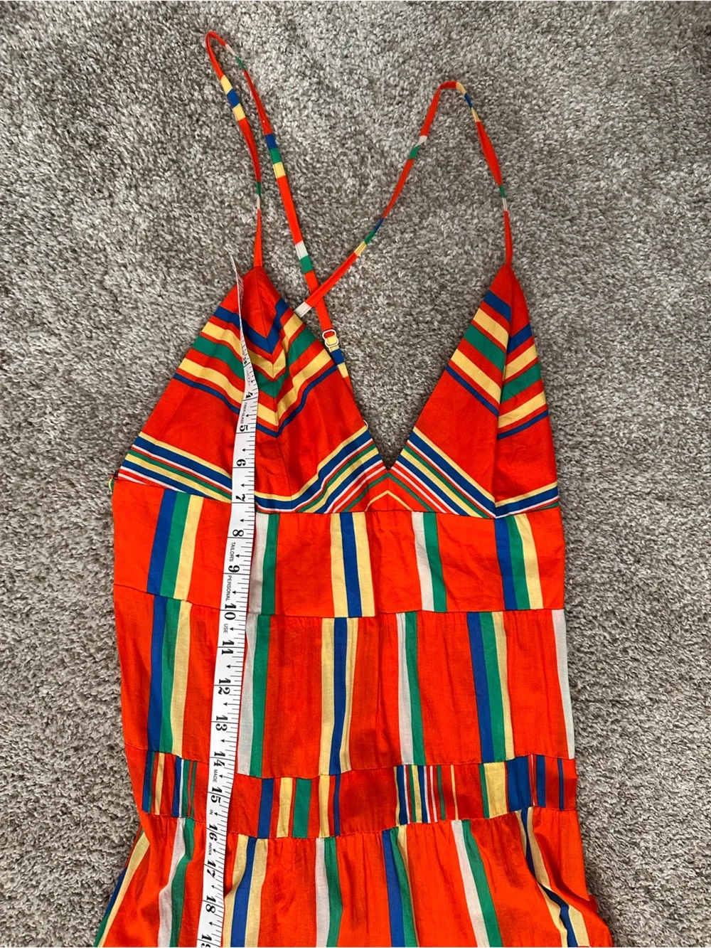 J. Crew Red Striped Sun Dress Resort preppy  vacation travel Dress